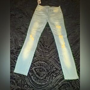 Young & Reckless Distressed Light Blue Skinny Jeans